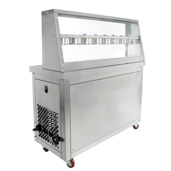 Фризер для ролл мороженого KCB-2Y Foodatlas (контейнеры, стол для топпингов, 2 компрессора) Миллионы товаров